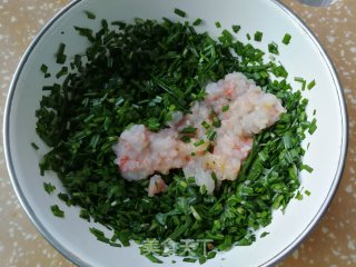 Leek, Shrimp and Egg Dumplings recipe