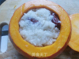 Pumpkin Cup with Glutinous Rice recipe