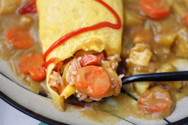 Curry Omelet Rice recipe