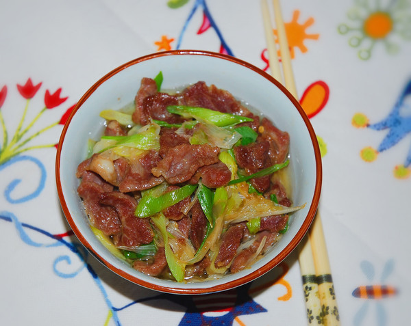 Stir-fried Lamb with Scallions recipe