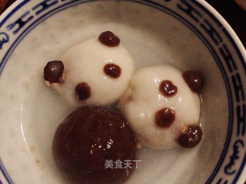 Panda Glutinous Rice Balls with Rose Peanut Stuffing recipe