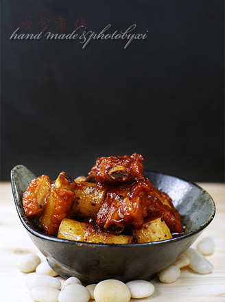 Braised Pork Ribs with Iron Bar and Yam recipe