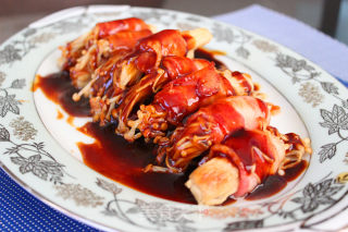 Pan-fried Bacon and Enoki Mushroom Roll recipe