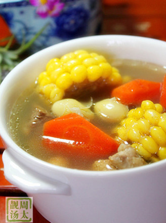 Sweet Corn Ginkgo Pork Ribs Soup
