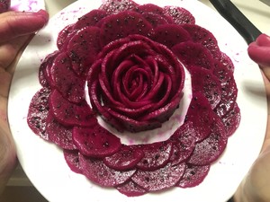 Dragon Fruit Flowers, Beautiful Fruit on A Plate recipe