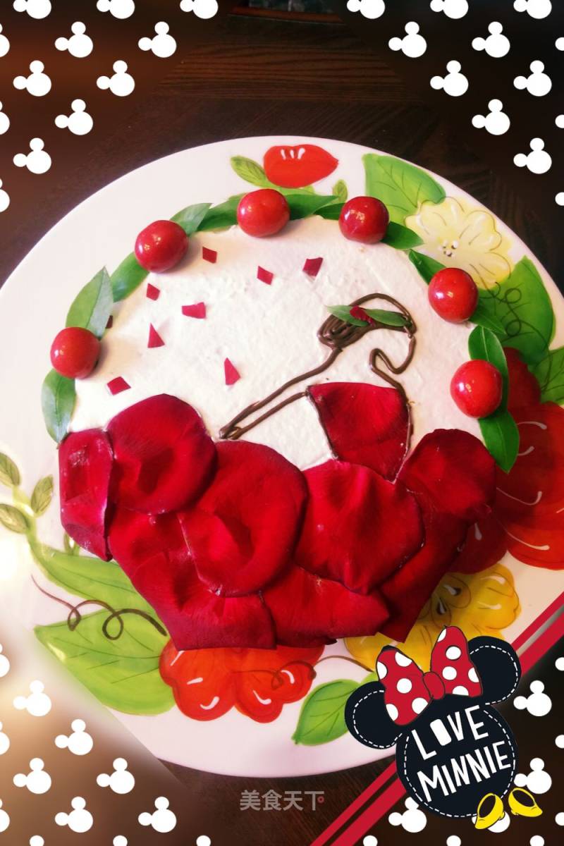 Romantic Red Dress Cake recipe