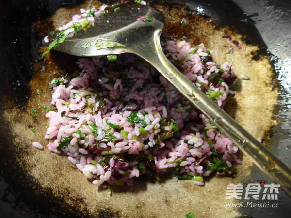 Fried Rice with Red Amaranth recipe