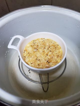 Steamed Egg with Shrimp Skin recipe