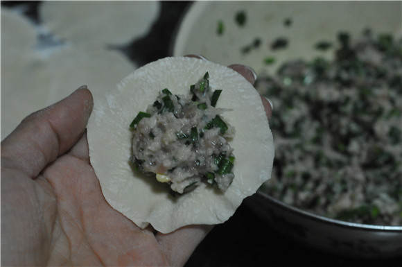 Pork Leek and Lotus Root Dumplings recipe