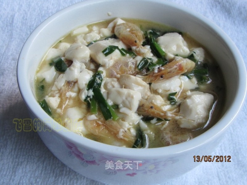 Shrimp with Leek and Dried Tofu recipe