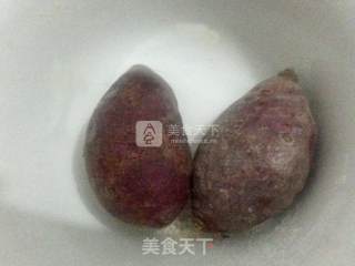 Purple Sweet Potato Pumpkin Two-color Bean Paste Bun recipe