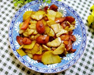 Pleurotus Eryngii with Sausage Potatoes recipe