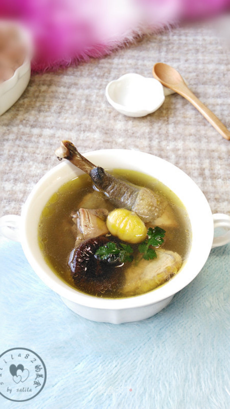 Black Chicken Soup with Chestnuts and Mushrooms recipe