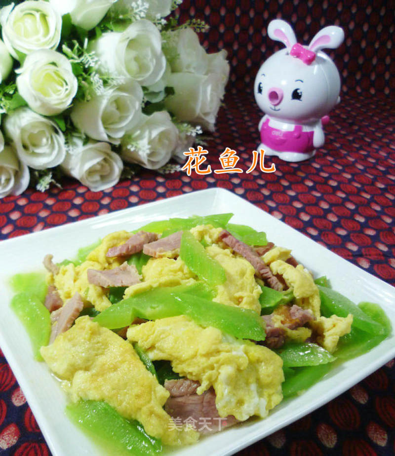 Stir-fried Lettuce with Bacon and Egg recipe