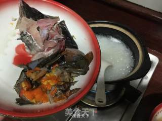 Creamy Crab, Prawns and Fish Head Congee recipe