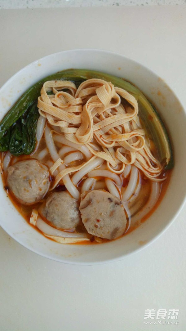 Rice Noodles with Chicken Soup recipe