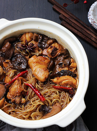 Stewed Chicken with Pine Mushroom recipe