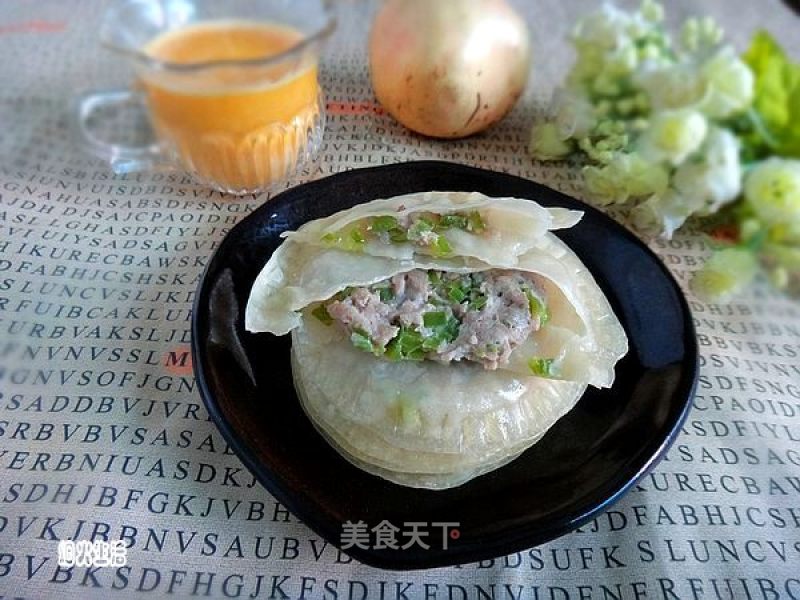 Minced Pork and Green Pepper Pancakes recipe