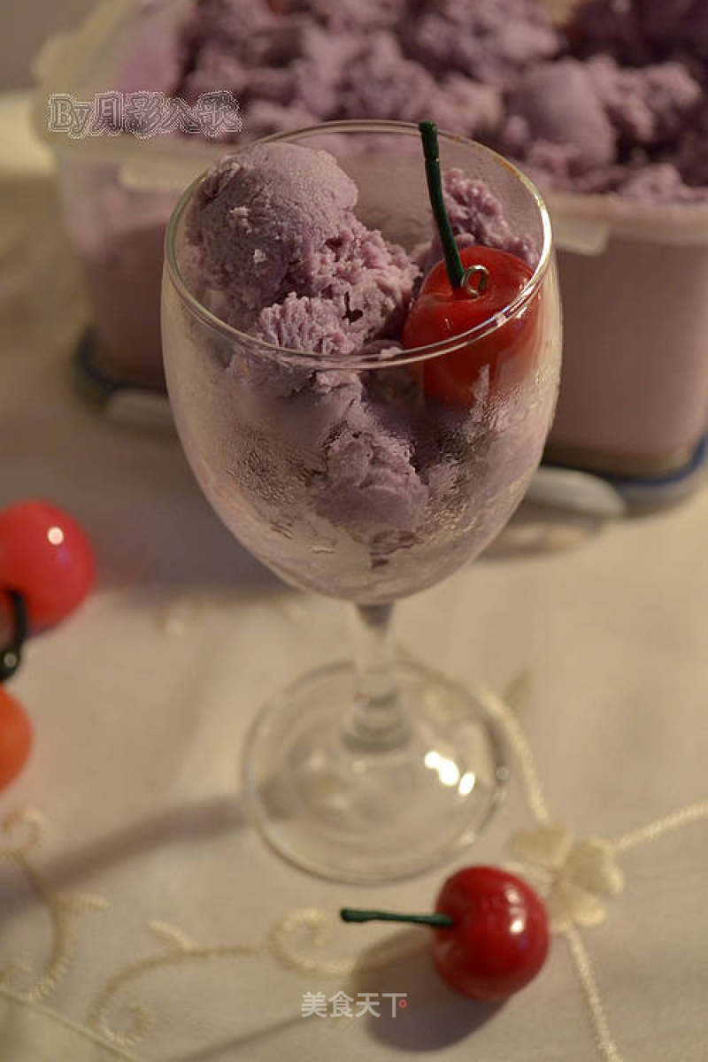 Purple Sweet Potato Ice Cream-homemade Healthy No Additive Ice Cream recipe