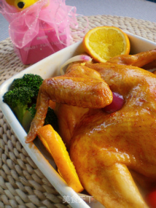 Lucky Fortune-roasted Chicken with Pomelo Honey and Pineapple recipe