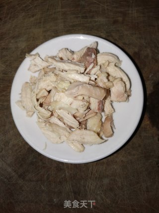 Chicken Shreds Mixed with Noodles recipe