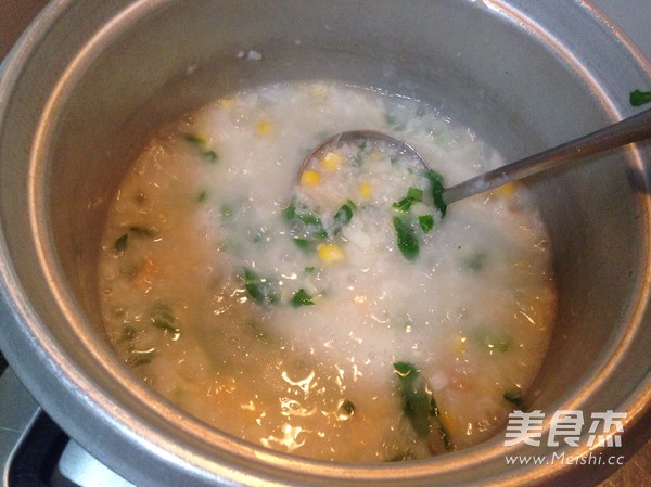 Vegetables, Corn Congee with Scallops recipe