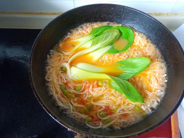 Black Garlic Red Noodle Soup recipe