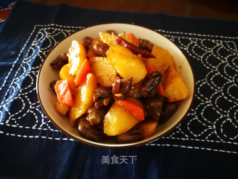 Chicken Heart Stewed Potatoes recipe