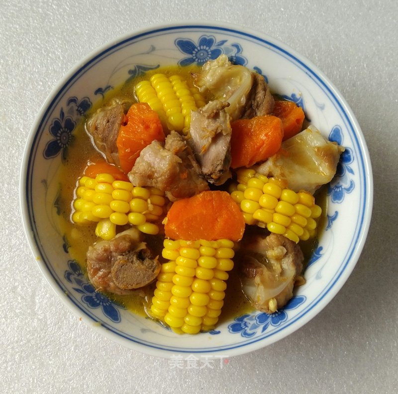 Braised Corn Carrots with Crispy Ribs recipe