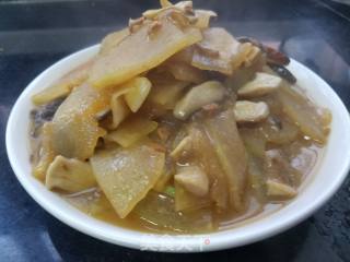 Stir-fried Winter Melon Mushroom with Soy Sauce recipe