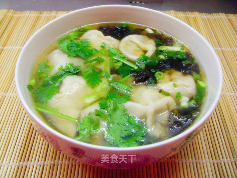 Wild Vegetable Meat Wonton recipe