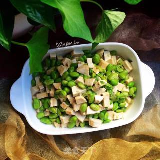 Fried Bean Curd with Edamame recipe