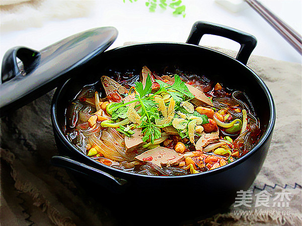 Duck Liver Hot and Sour Noodles recipe