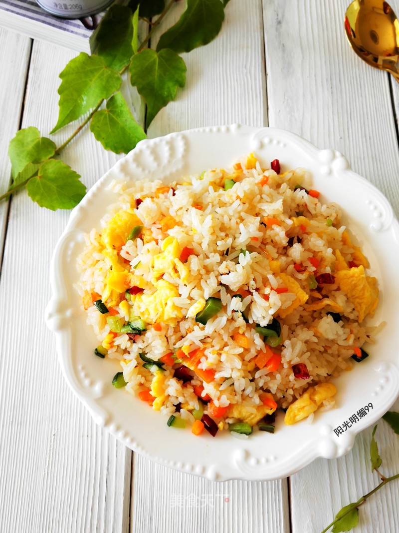 Cucumber and Egg Fried Rice recipe