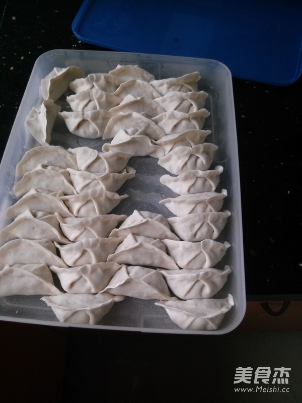 Bamboo Shoots and Dried Vegetables Pork Dumplings recipe