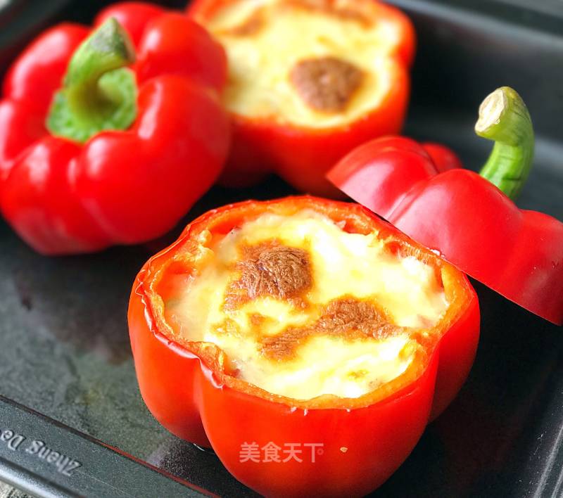 #aca Fourth Session Baking Contest# Making Erotic Huai Cai Pepper Cheese Baked Rice