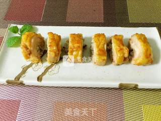 Cheese Mushroom Chicken Roll recipe