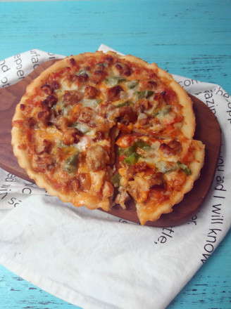 Black Pepper Chicken Pizza recipe