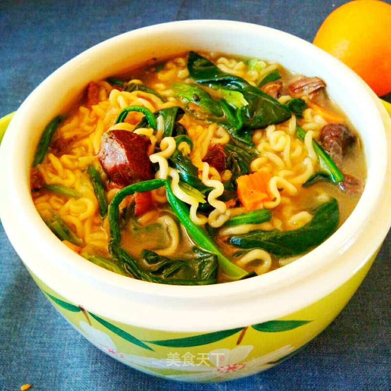 Spinach Instant Noodles recipe