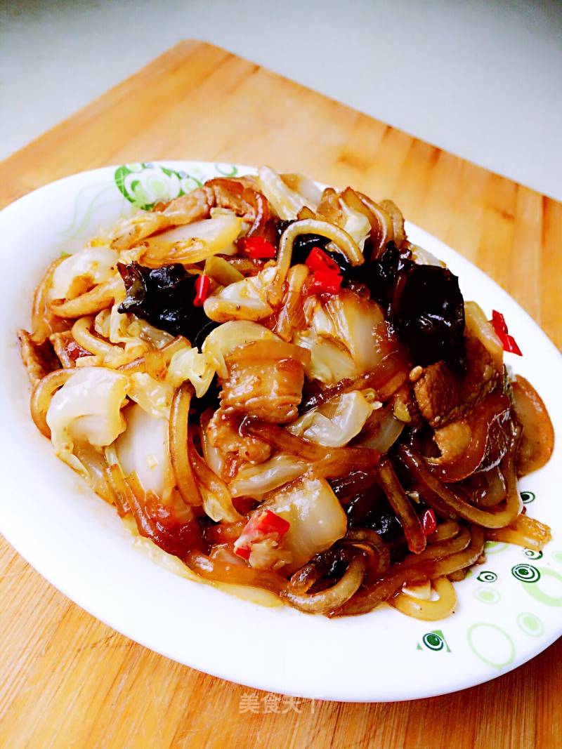 Stir-fried Pork with Chinese Cabbage Vermicelli recipe
