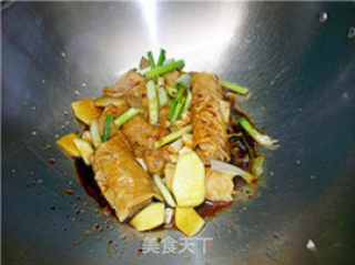 Home Cooking @@爱上红烧~~ Braised Yuba Stuffed with Pork recipe