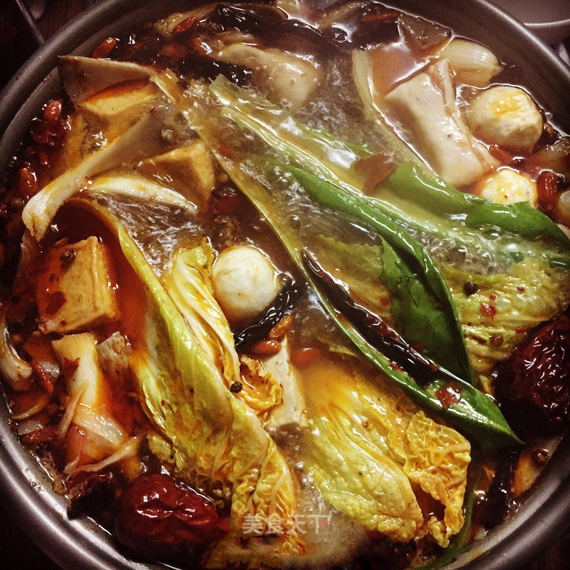 Sichuan Spicy and Clear Oil Hot Pot Homemade Method recipe