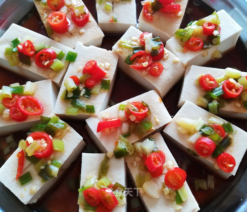 Steamed Tofu with Millet Pepper recipe