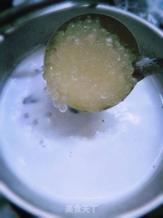 Purple Sweet Potato Milk Sago recipe