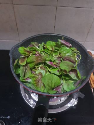 Boiled Red Amaranth with Salt and Oil recipe