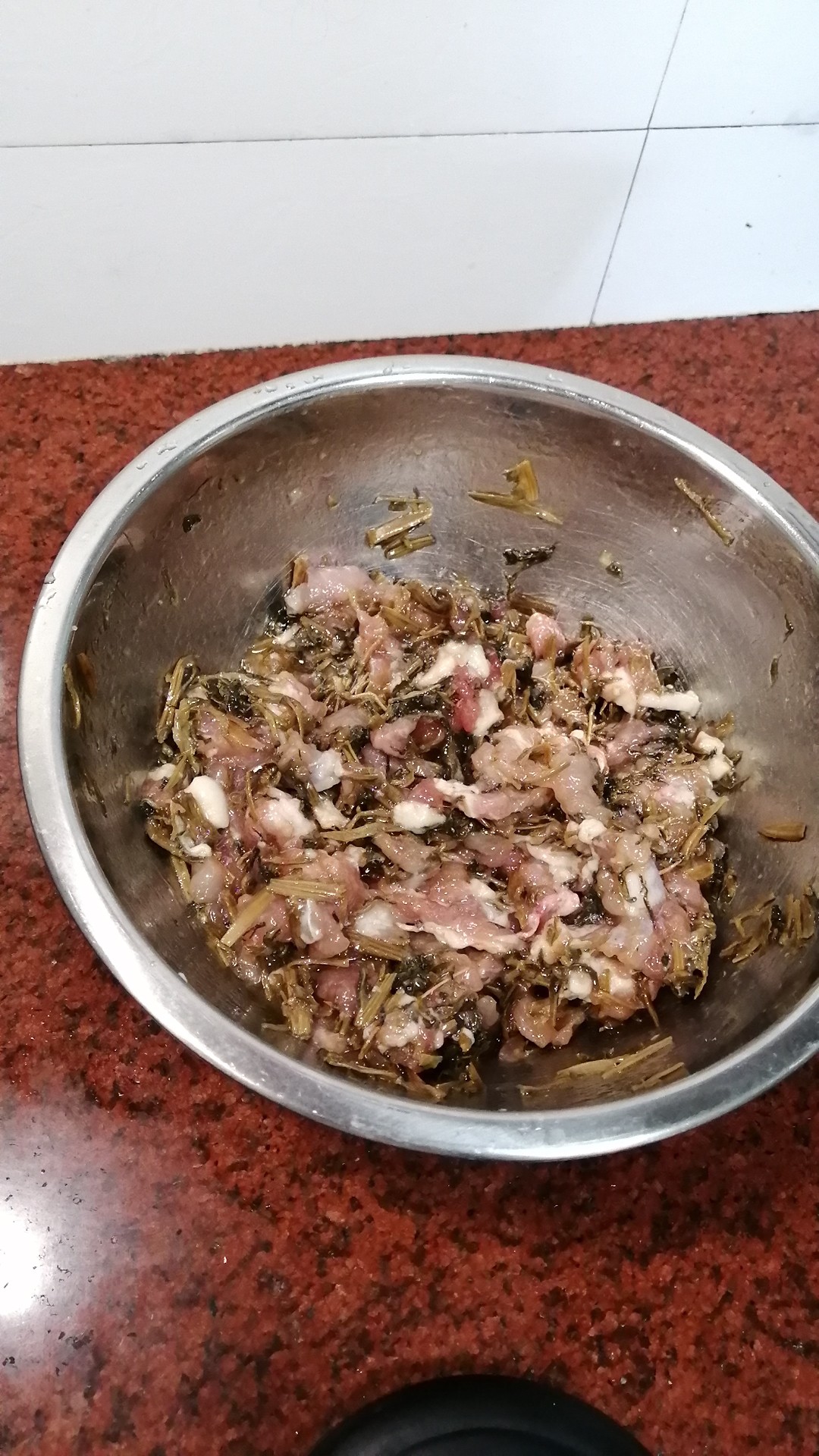 Pork Buns with Plum Dried Vegetables recipe