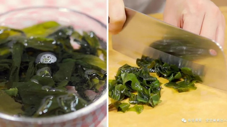 Fried Egg Wakame Soup Baby Food Supplement Recipe recipe