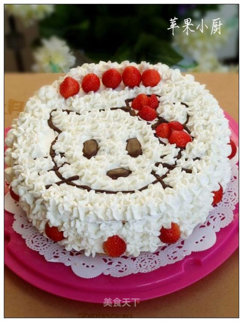 Strawberry Cat Birthday Cake recipe