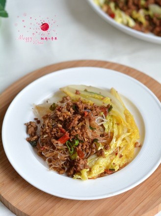 Microwave Version of Minced Pork Vermicelli Baby Dish recipe