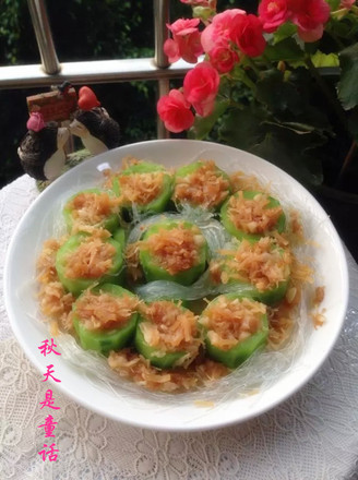 Steamed Loofah with Garlic Scallop recipe